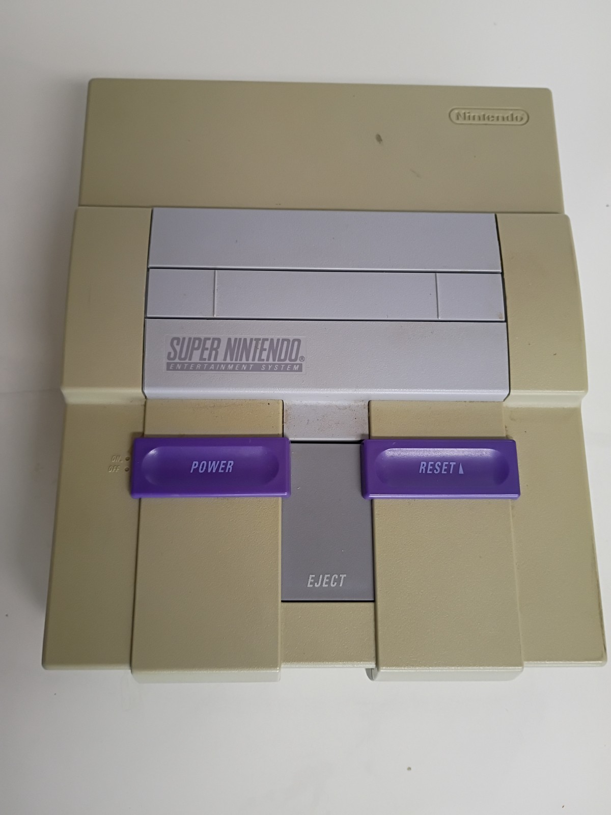 Super Nintendo SNES SNS-001 Console Tested 2 Controllers Nuby Case OEM