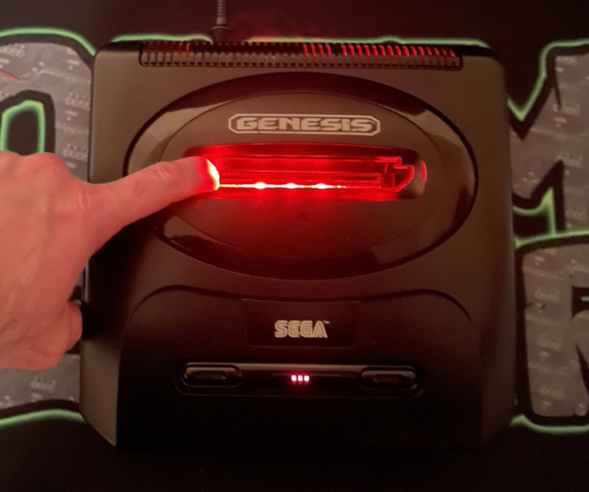 SEGA Genesis Model 2! Red LED Mods! Red Text Controller, AV and Power Included!