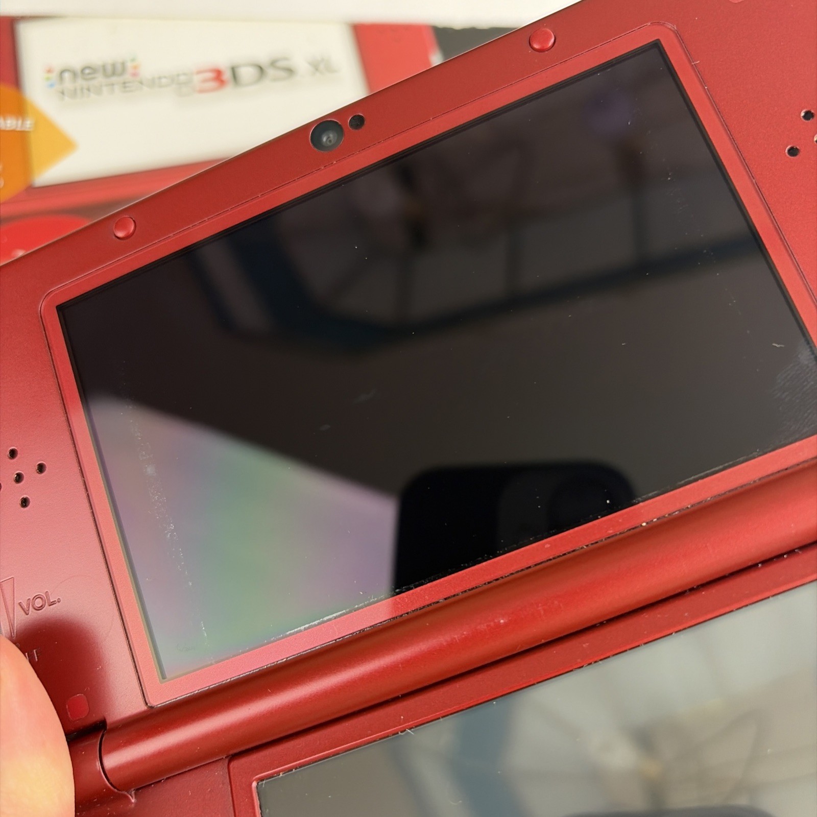 Nice! Nintendo New 3DS XL Red Complete In Original Box W Charger Stylus US Model