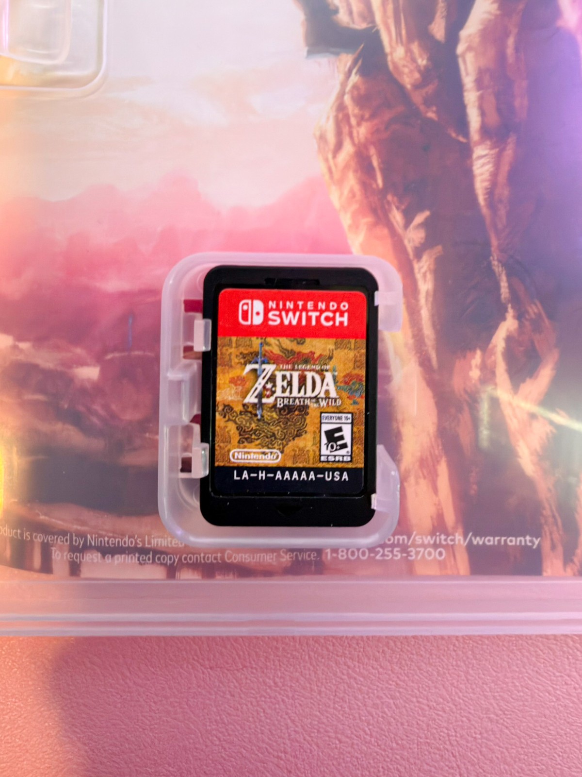 Nintendo Switch V1 HAC-001 System, Compact Dock, Zelda BOTW, 128GB SD, Extras