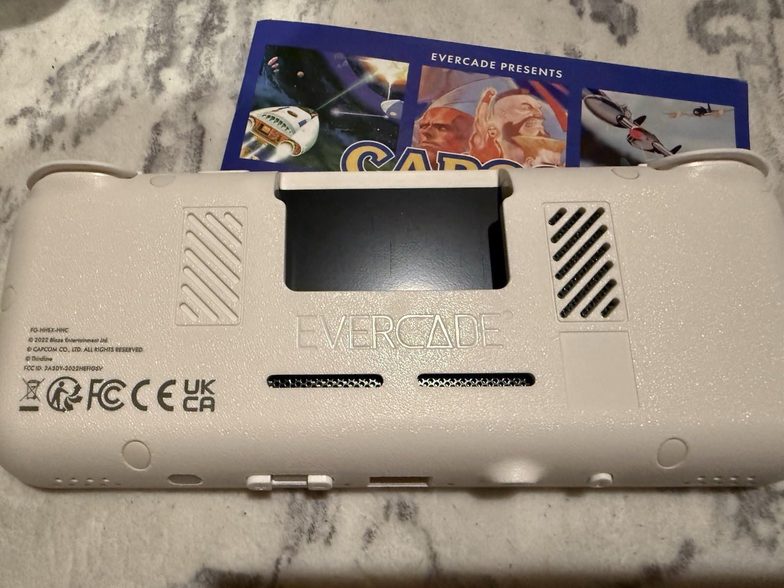 Blaze Evercade EXP Handheld Console – White (New Battery Needed, No irem Cart)
