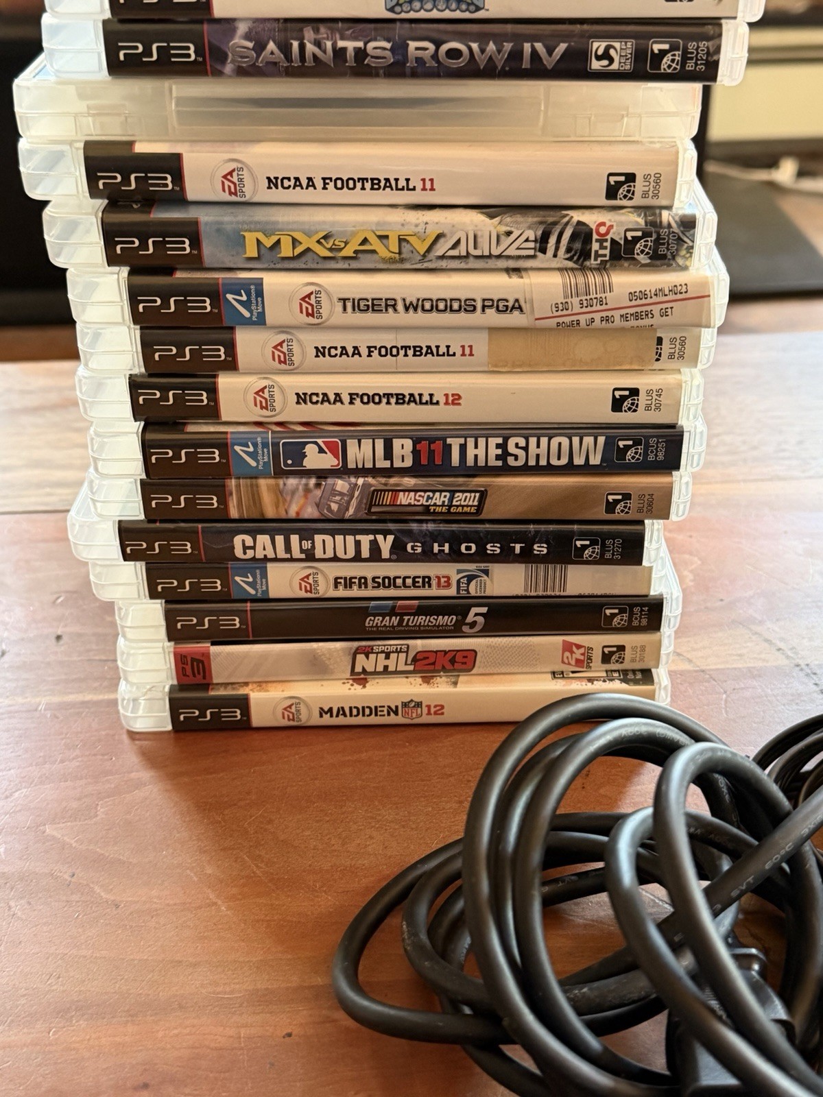 Sony PlayStation 3 PS3 80GB Fat Console Bundle CECHL01 W/ 19 Games, Controller