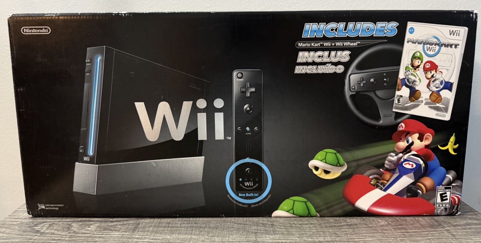 🔥Nintendo Wii Mario Kart Bundle| Tested & Working ! Complete In Box! See Pics🔥