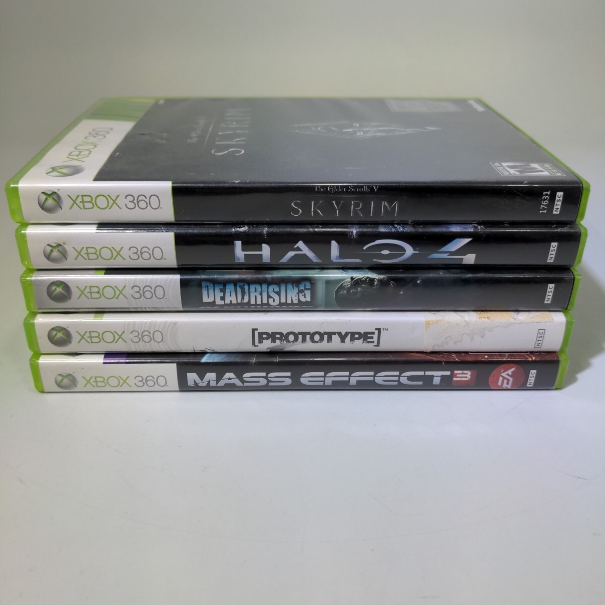 Xbox 360 S Slim 4GB Console Bundle Controller Lot Of 5 Games #ML