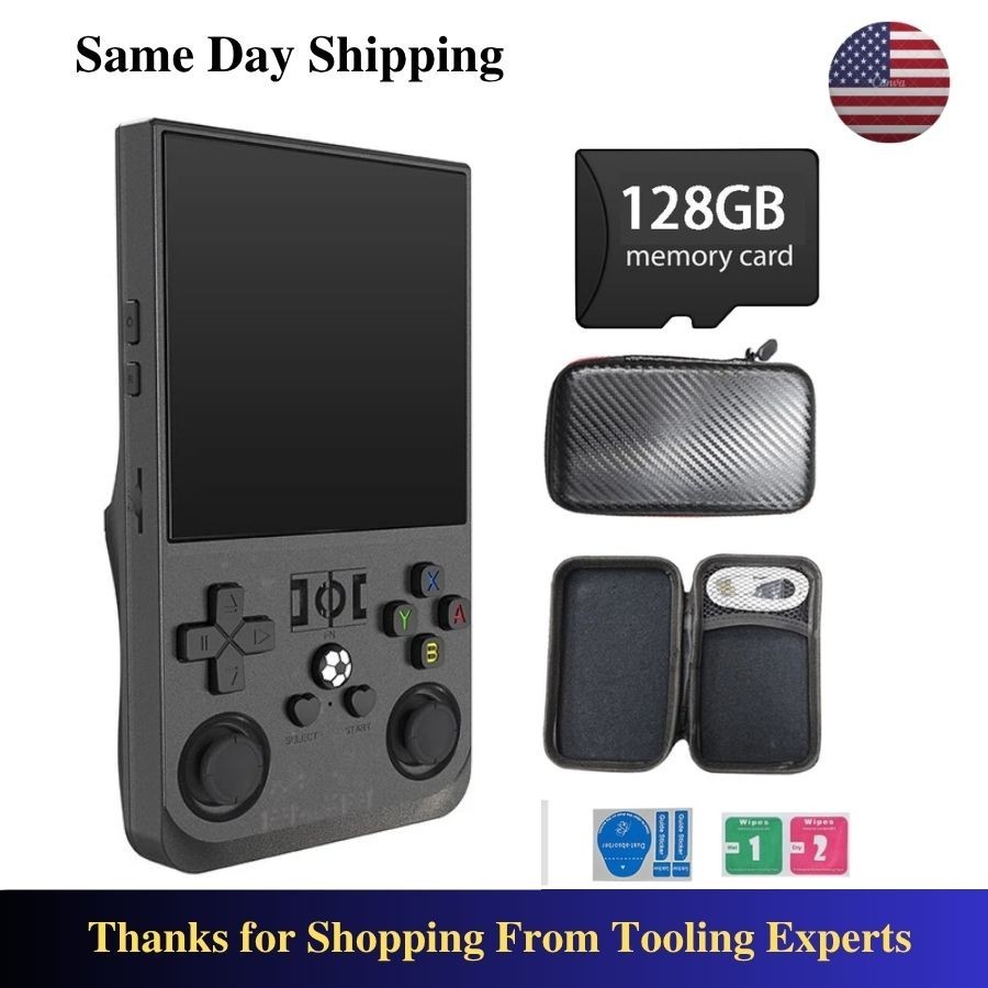 128GB,R36MAX Handheld Game Console 4.0 Inch IPS Screen,22000+ Games, Video Games