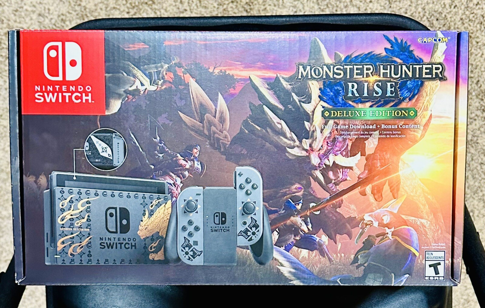 Brand New Nintendo Switch Monster Hunter Rise Deluxe Edition Console