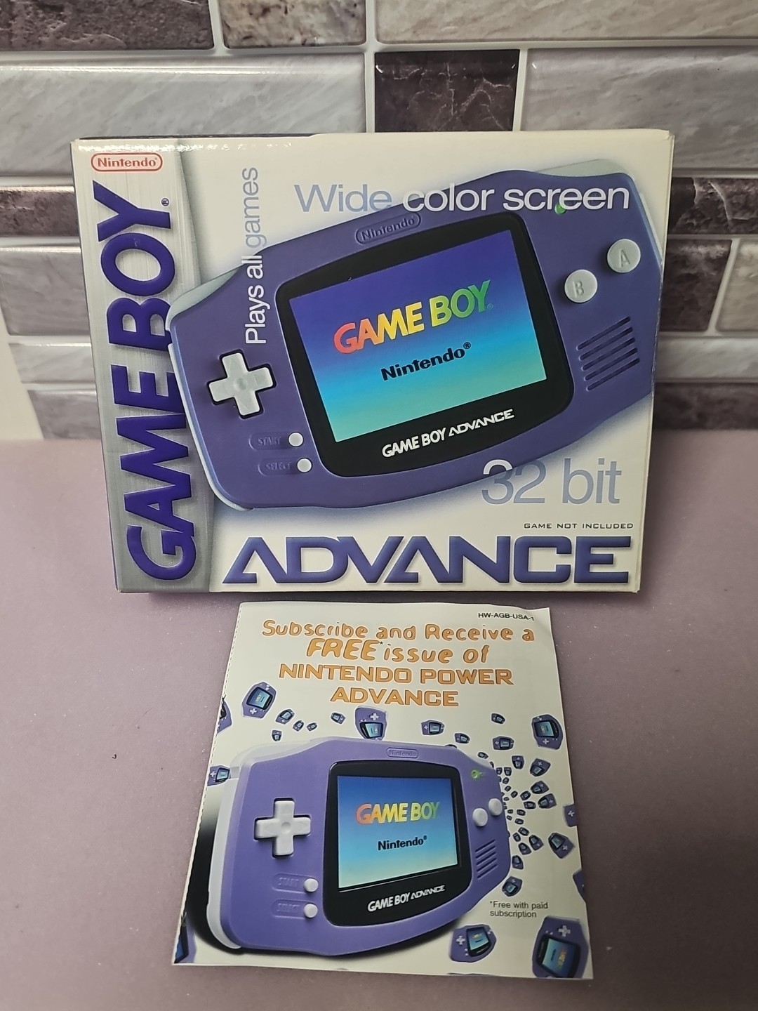 Nintendo Game Boy Advance Indigo Box ONLY W/ Inserts – Original GBA NO CONSOLE