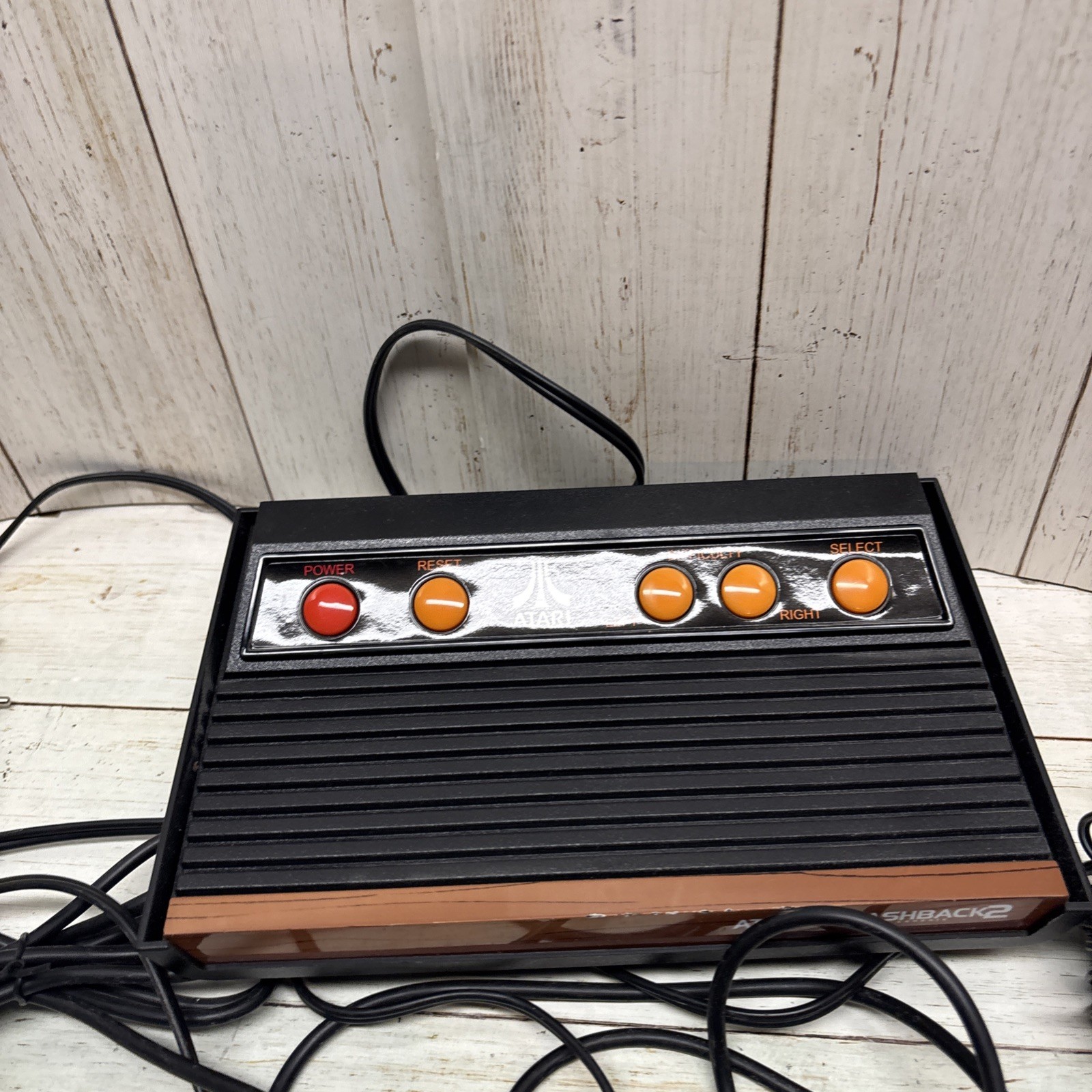 Atari Flashback 2 Black Brown Video Gaming Console And 2 Controllers