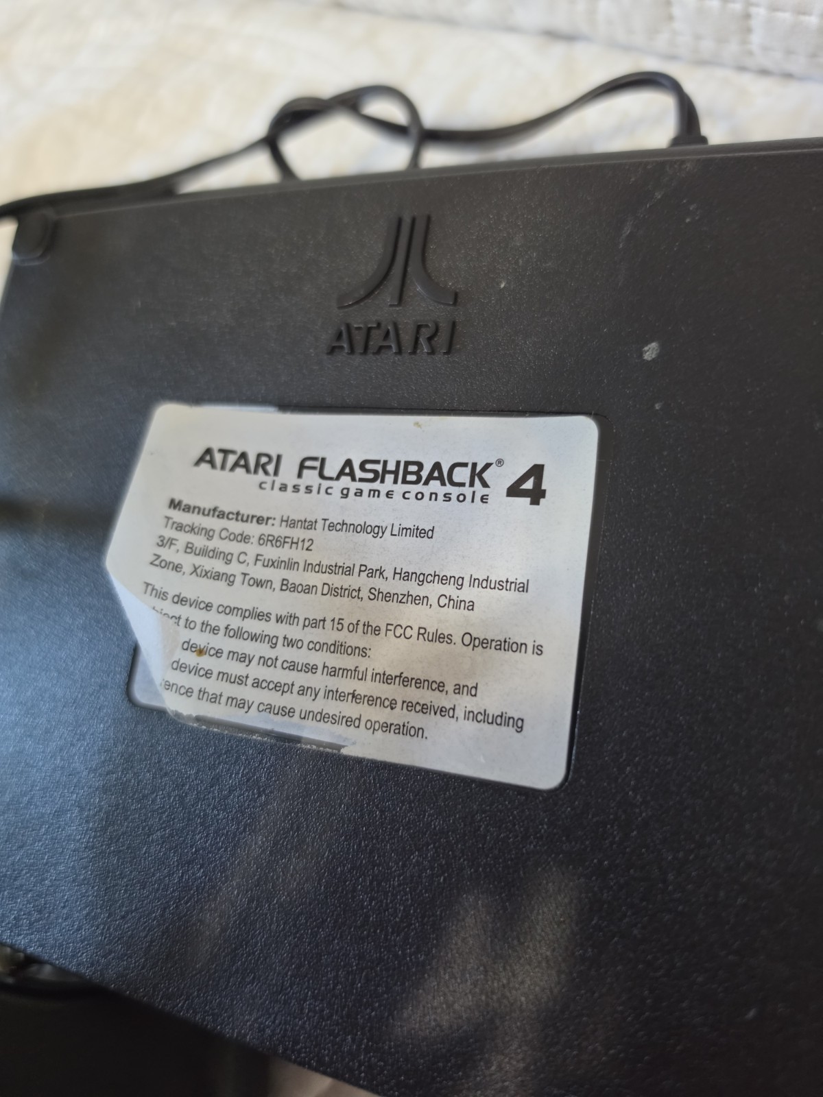 Atari Flashback 4 Console & Cords PARTS OR REPAIR No Power
