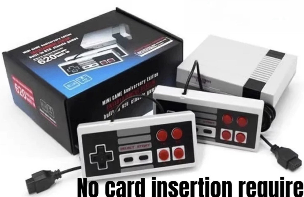 Mini Game Anniversary Edition Console, 620 Built-in Games, Gray, Composite RCA