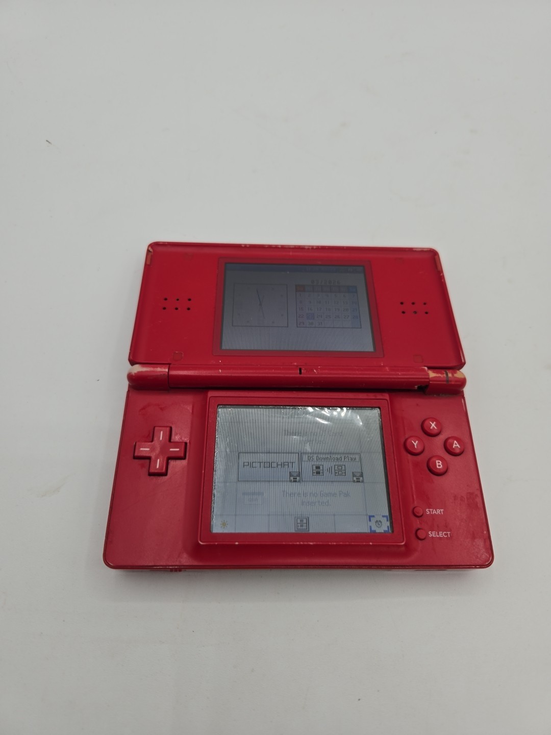 Nintendo DS Lite Red Super Mario Edition charger – Hinge Cracked Parts Only
