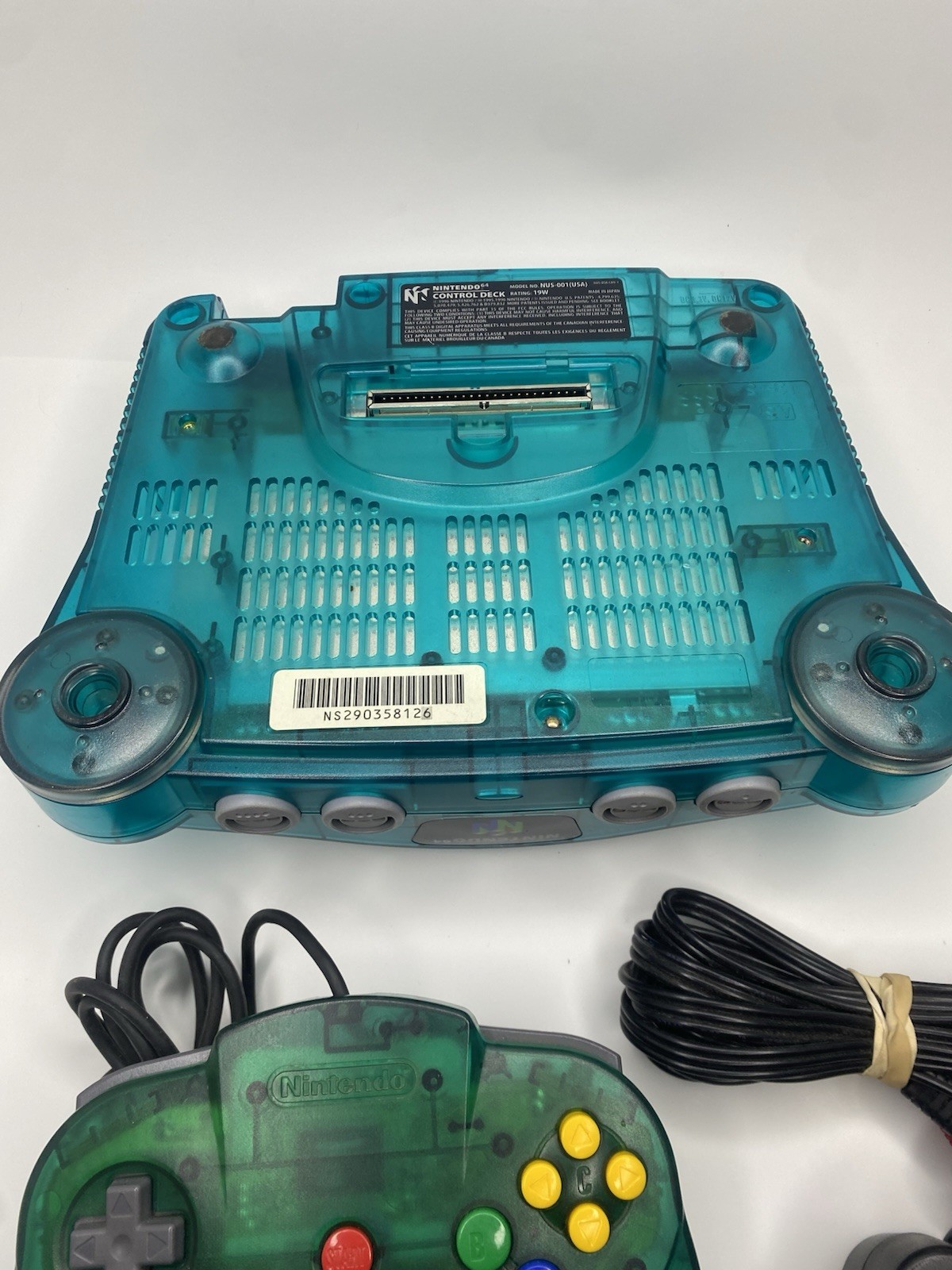 Ice Blue Nintendo 64 Console Bundle OEM – Tested + FAST Shipping! Missing Jumper