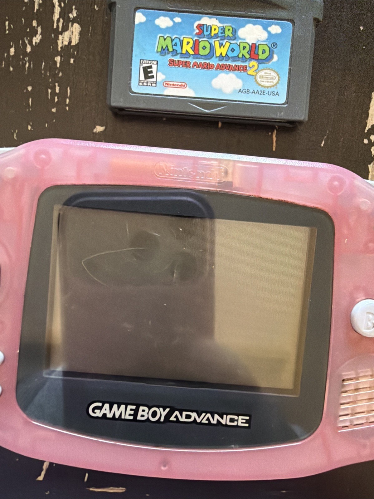 Nintendo Game Boy Advance 32MB Handheld System – Pink with Super Mario Game