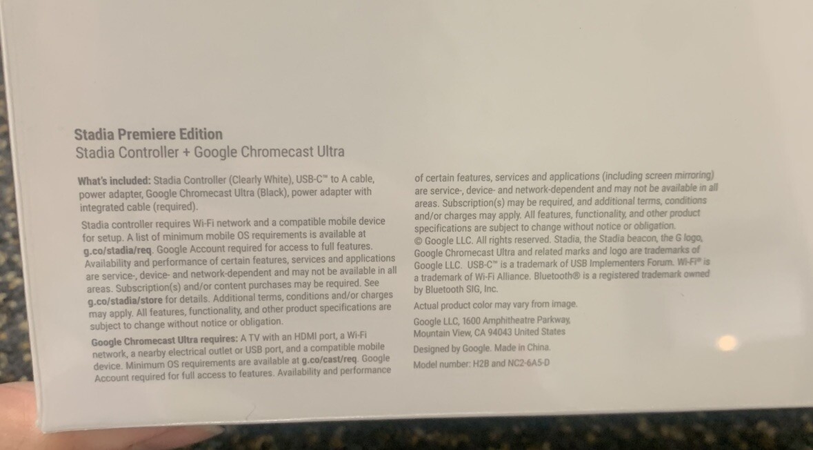 Google Stadia Premiere Edition Controller Bundle+Chromecast Ultra *NEW/SEALED*