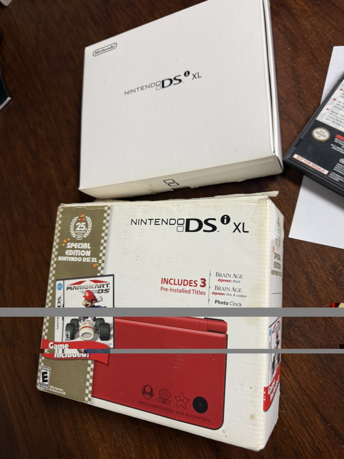 Nintendo DSi XL 25th Anniversary Edition Mario Kart Red Handheld With Box