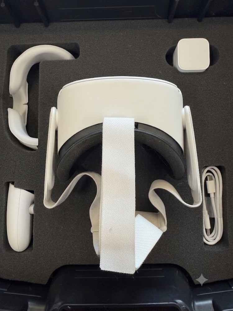 Meta Quest 2 128GB VR Headset w/ Controllers & Carrying Case – Tested