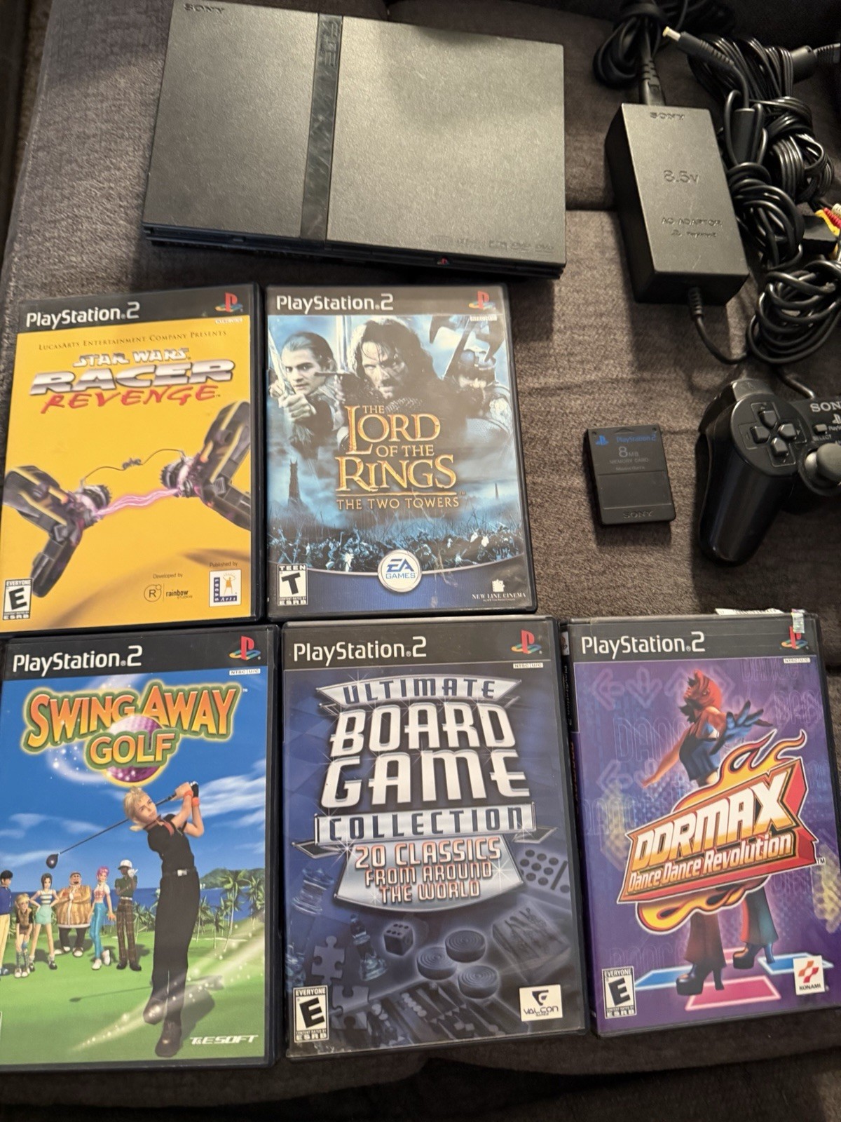 Sony PlayStation 2 Slim Console – Black With Games
