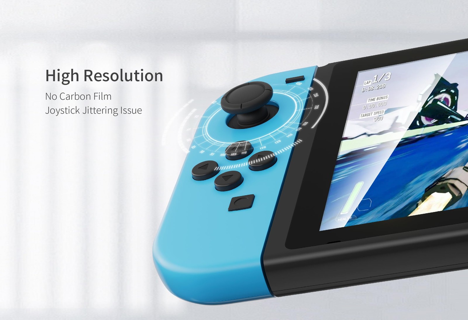 GuliKit Switch Joysticks Replacement, Updated Anti-Drift TMR Black