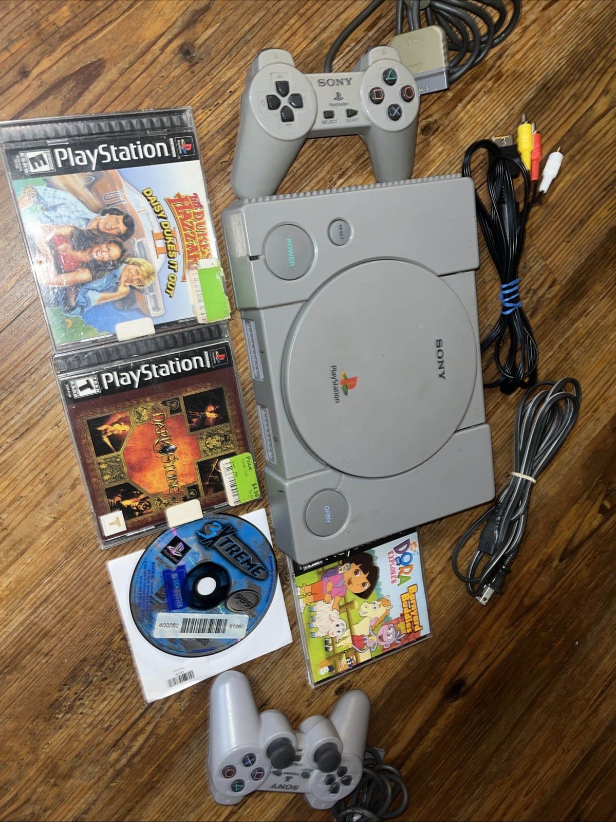 Original Sony PlayStation 1 PS1 Console SCPH-1001 Bundle Fully Tested Working