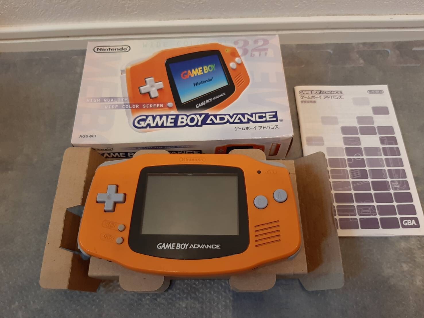 Nintendo Game Boy Advance GBA Orange Handheld Console In Box JP