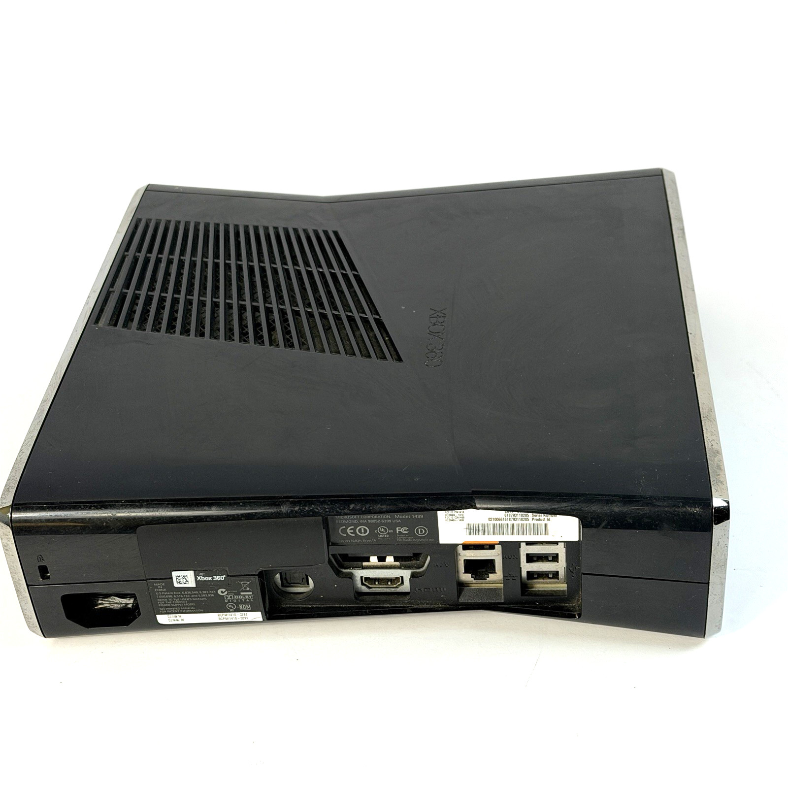 Microsoft Xbox S Slim Black Console Model 1439 -Untested No HDD For Parts/Repair