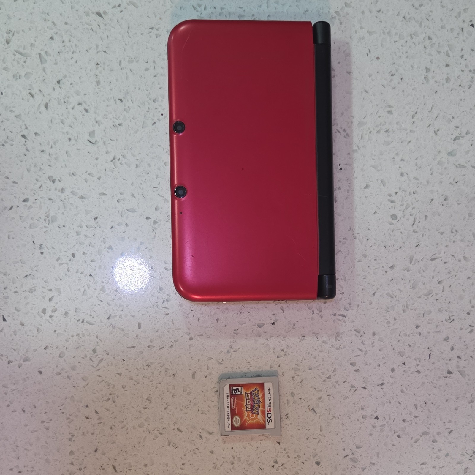 TESTED WORKING REGION UNLOCKED NINTENDO 3DS LL Red/Black Wi-Fi Headphone Jack