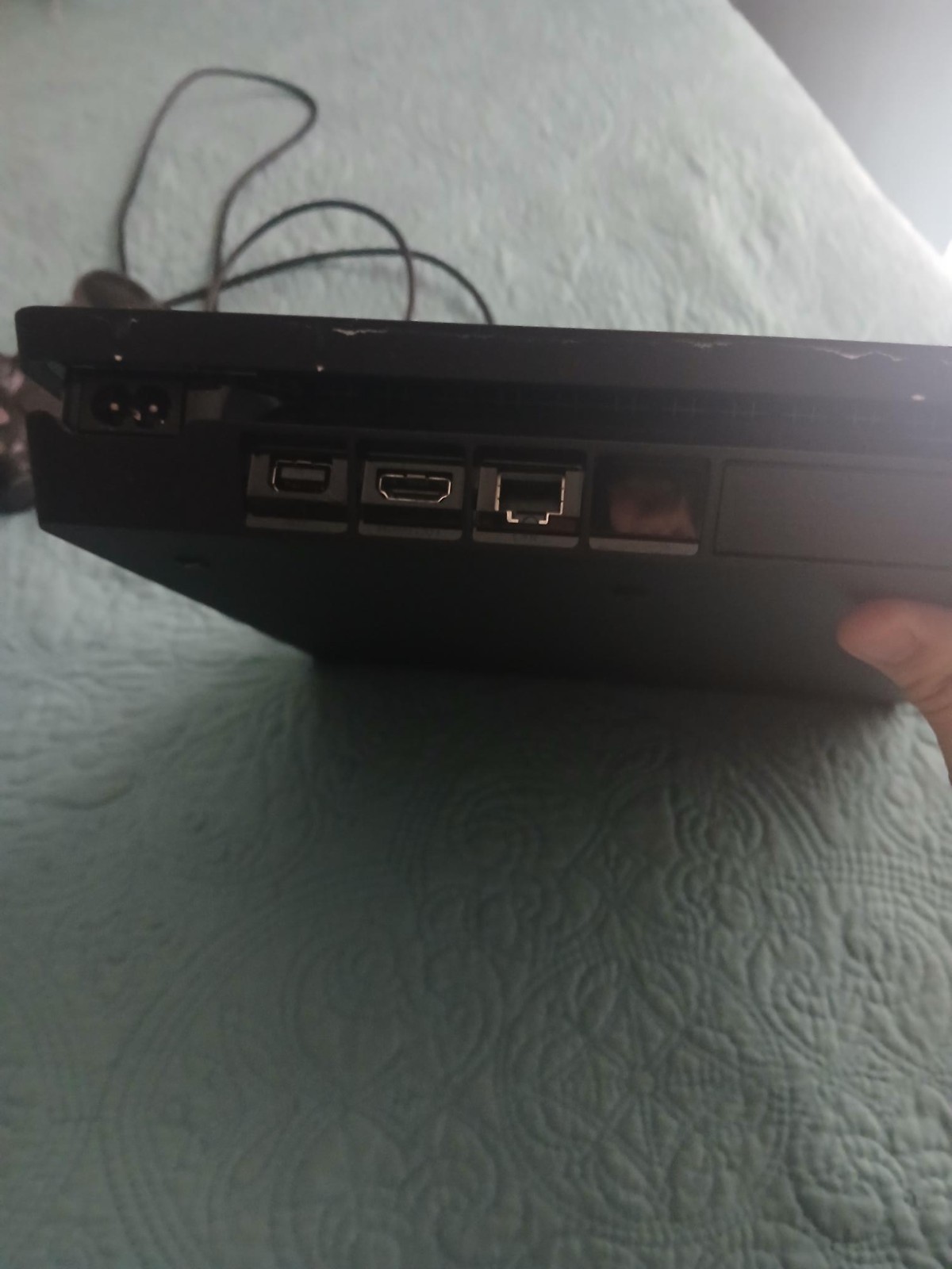 Black Used PS4 & Controller, W/ Spiderman and RDR2 (Power/Charger not included)