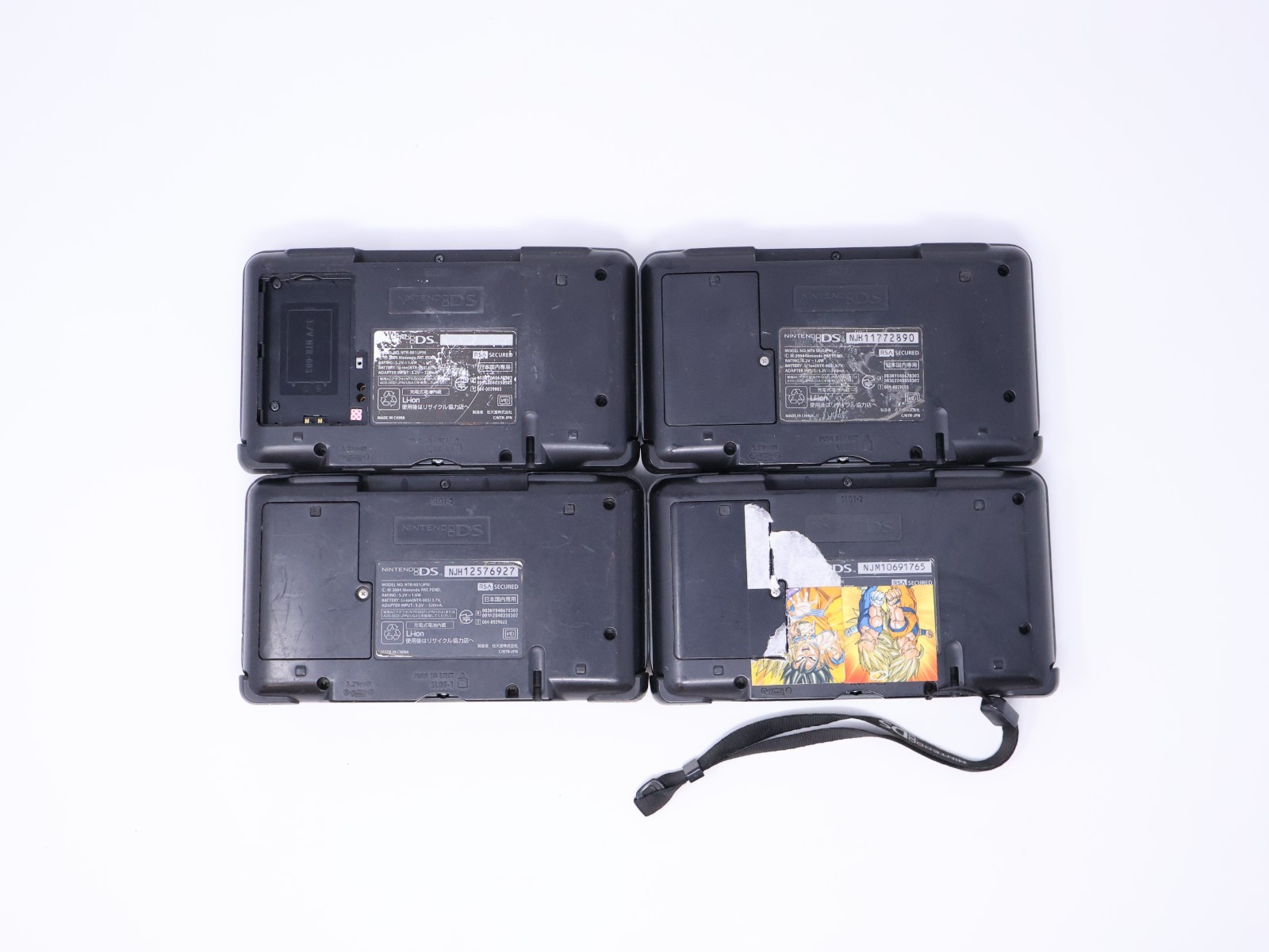 Nintendo DS Original NTR-001 Console Black Lot of 4 Broken Hinge For Parts