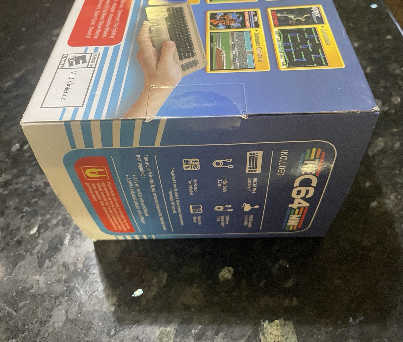 NEW C64 Mini HD Console Preloaded With 64 Built-in Games + Joystick Retro Sealed