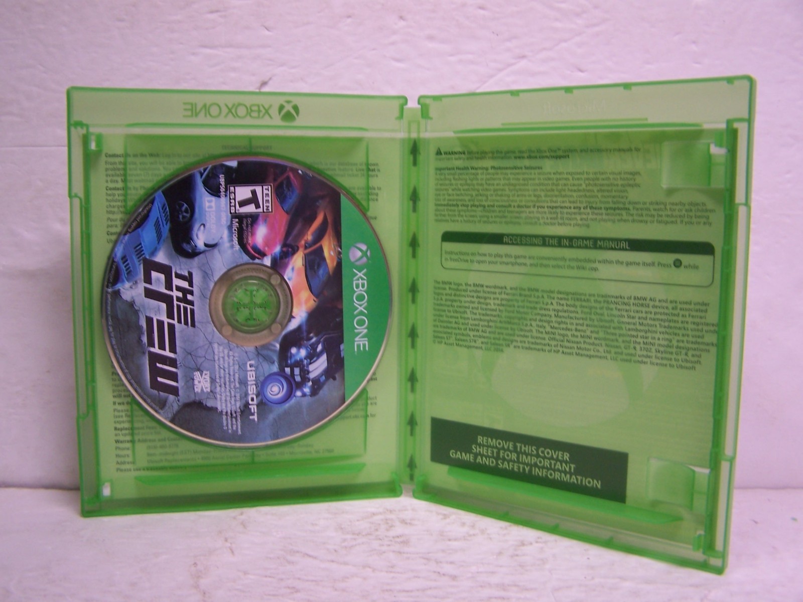 The Crew (Microsoft Xbox One, 2014) Case and Disc Only