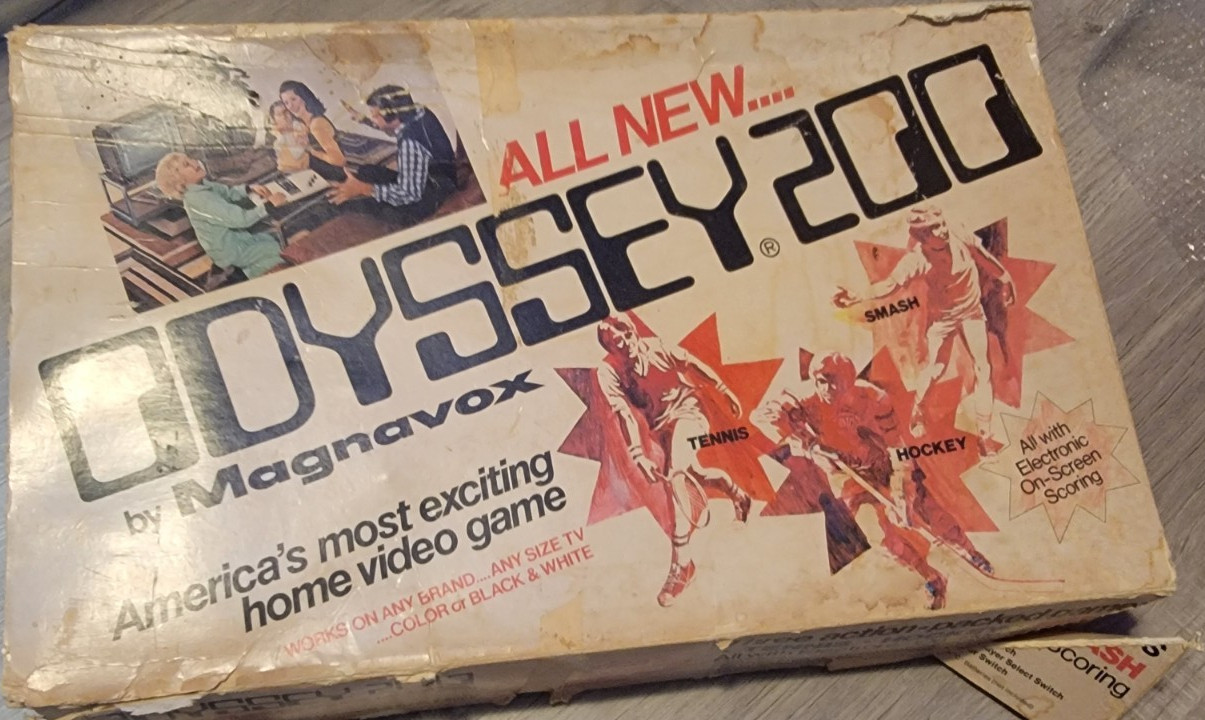 Magnavox Odyssey 200 Home Video Game Console RF Box Manual Beige