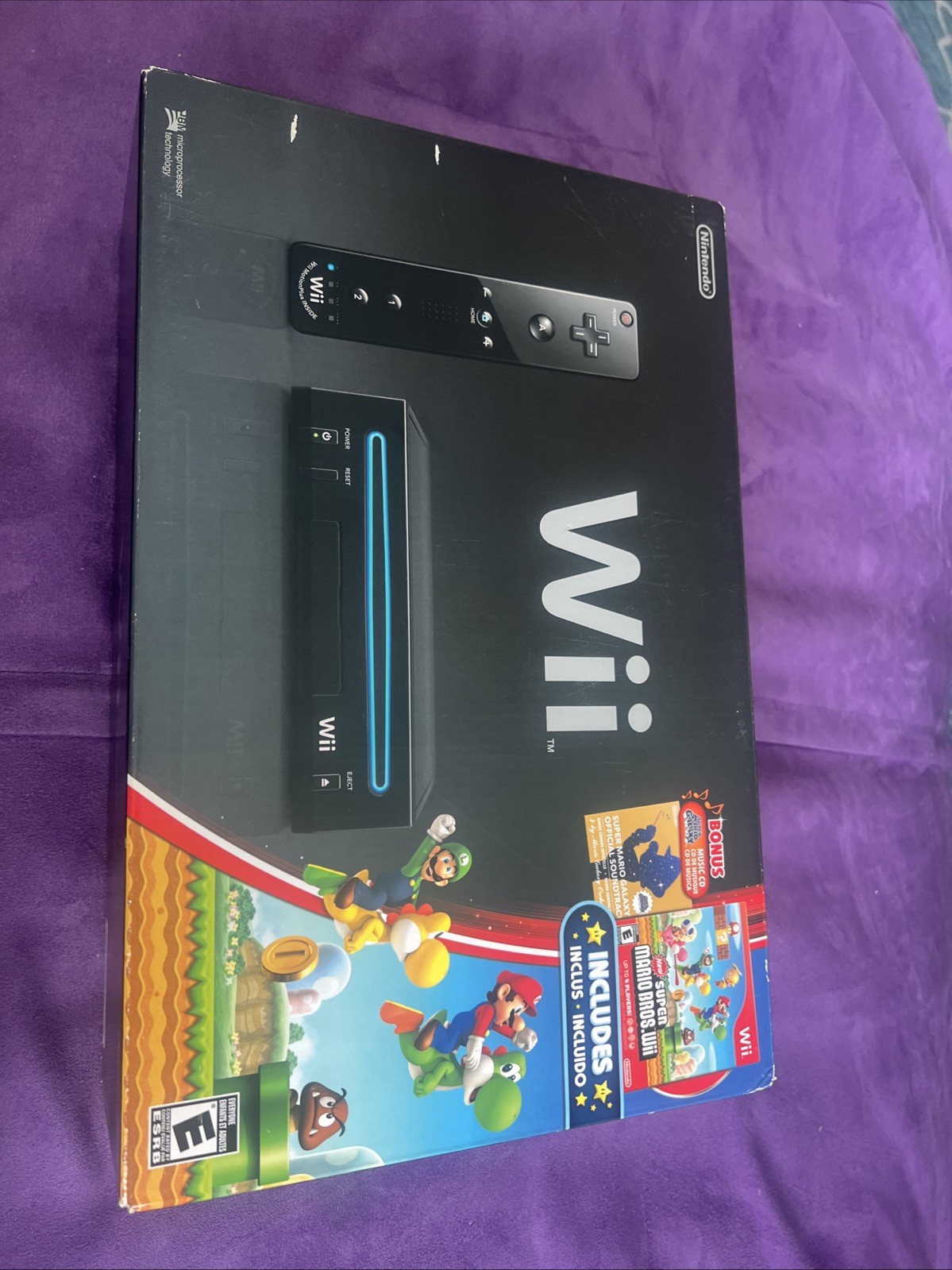 Nintendo Wii Holiday Bundle Black Console New Super Mario Bros. System new