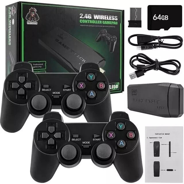 4K HDMI Retro Game Console Output Plug and Play 20000+ Game Gamepad Controllers