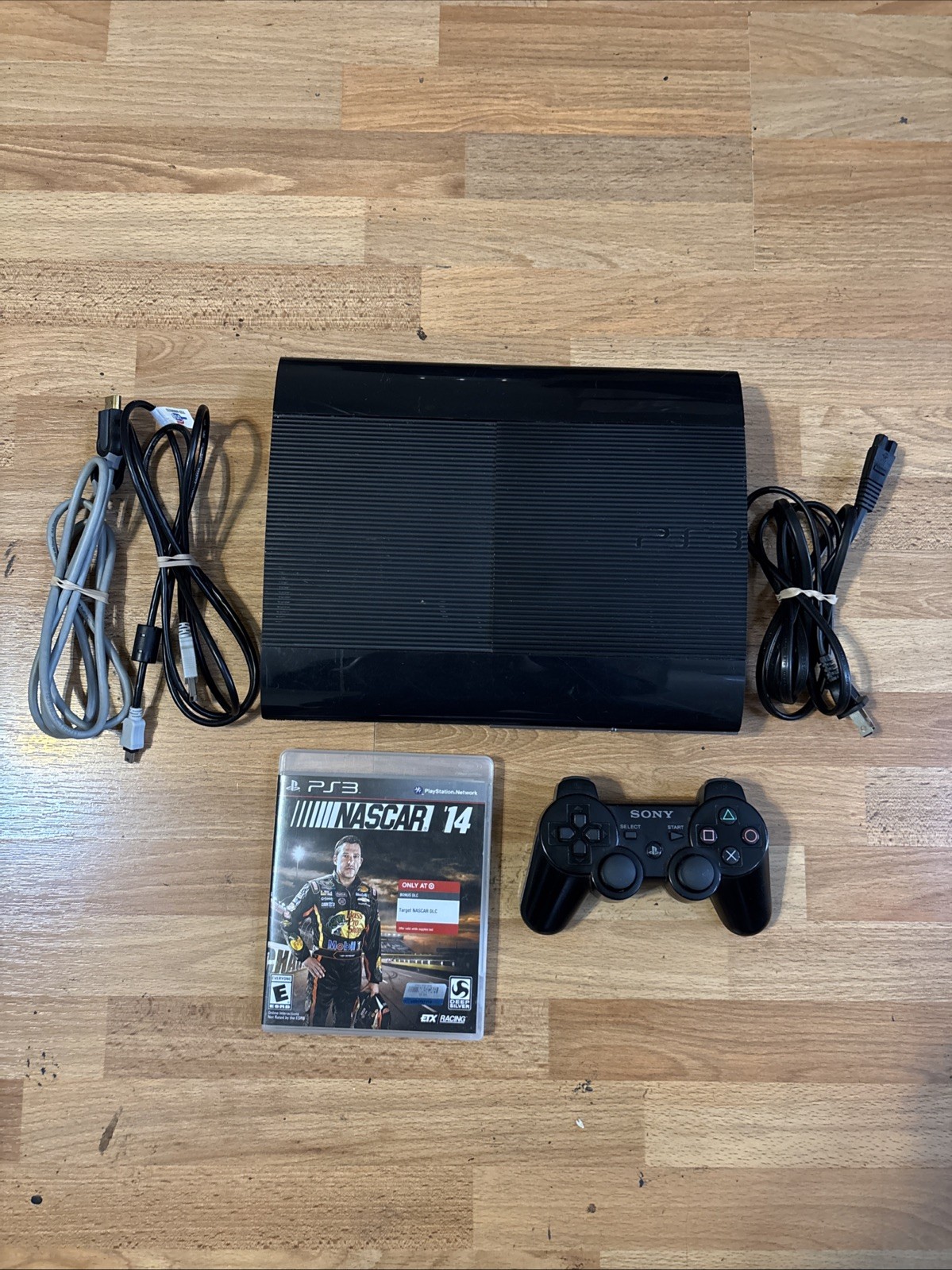 Sony PlayStation 3 Super Slim PS3 Console+Cords & Game Tested & Works CECH4001B