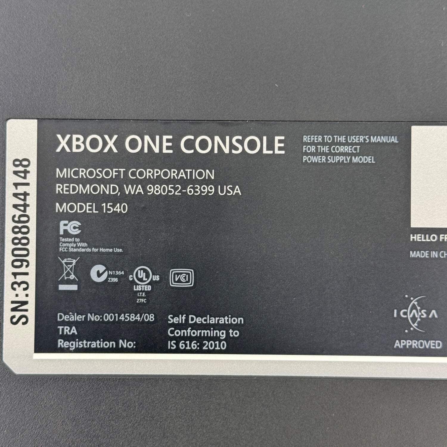 Microsoft Xbox One 500GB Console Gaming System Black 1540