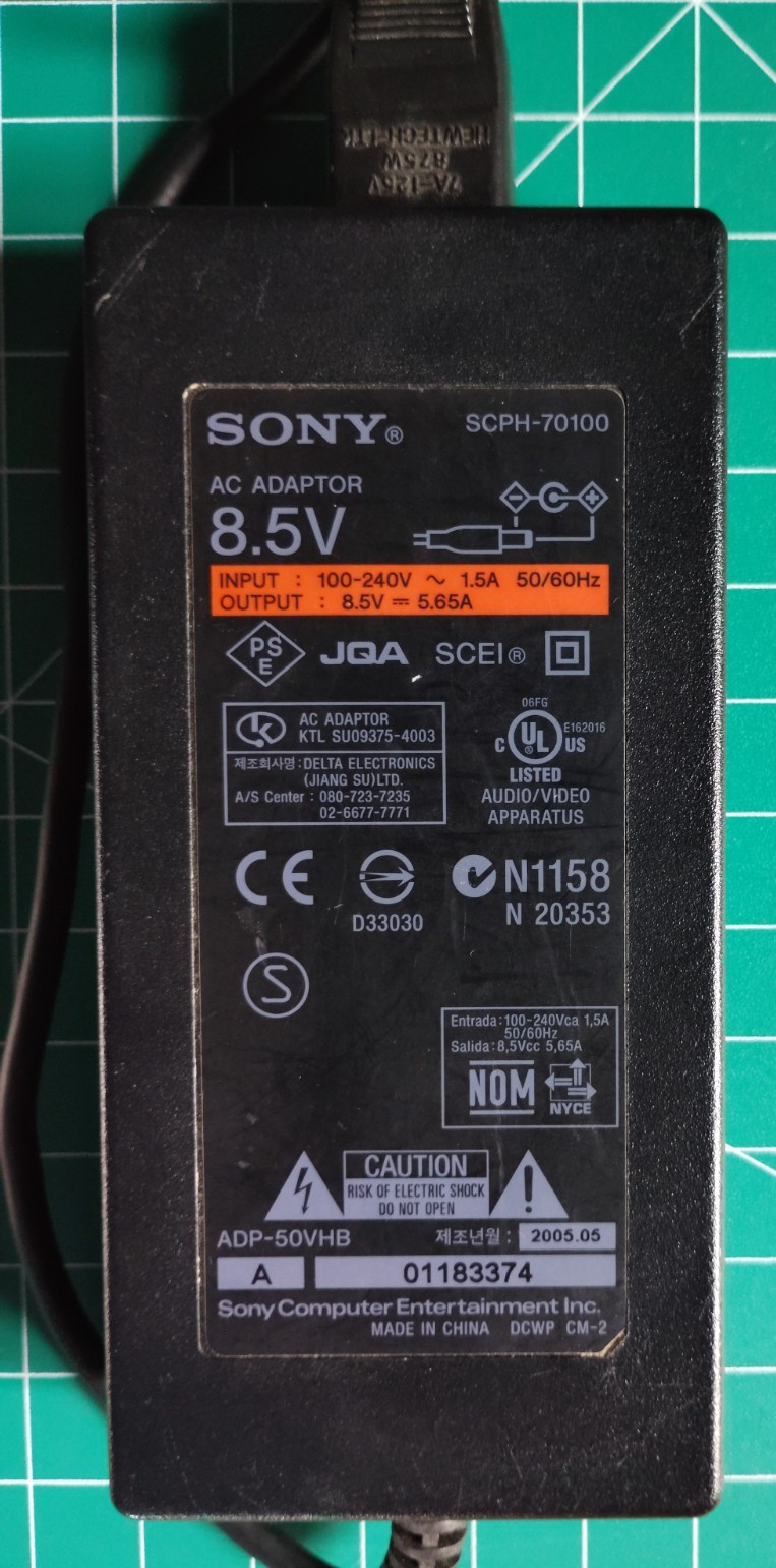 8.5V AC Adaptor ONLY For PS2 Console – SCPH-70100