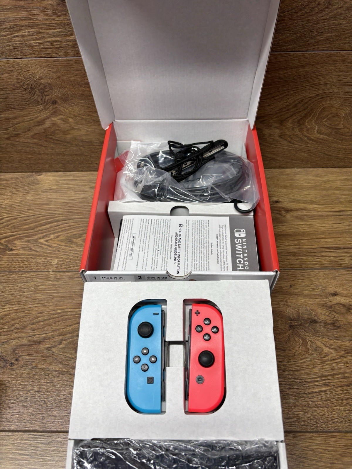 Nintendo Switch 32GB Handheld Console Neon Red/Neon Blue Used Read Description