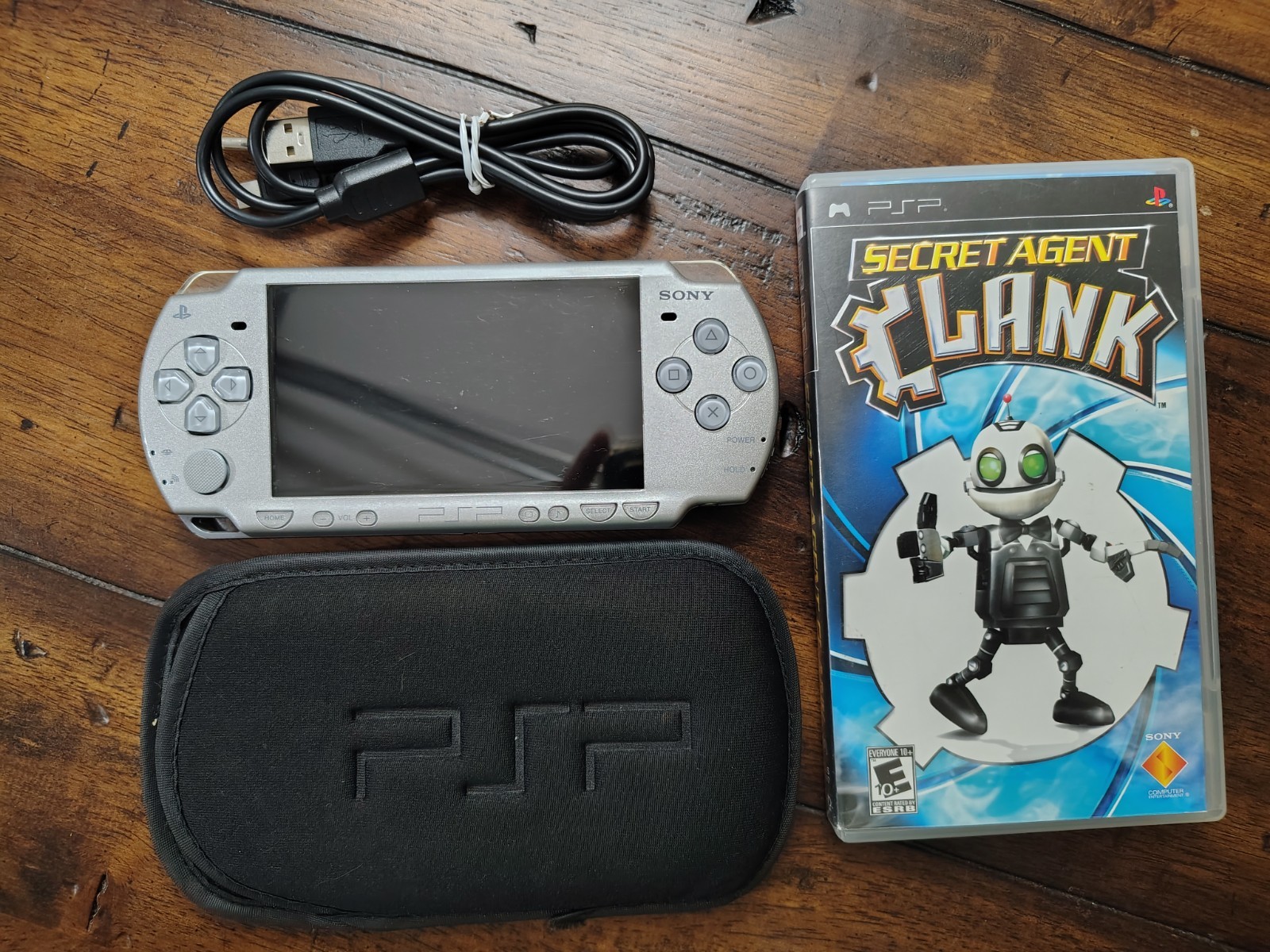 Sony PSP-3000 Portable Mystic Silver Handheld System With Game And SD Card