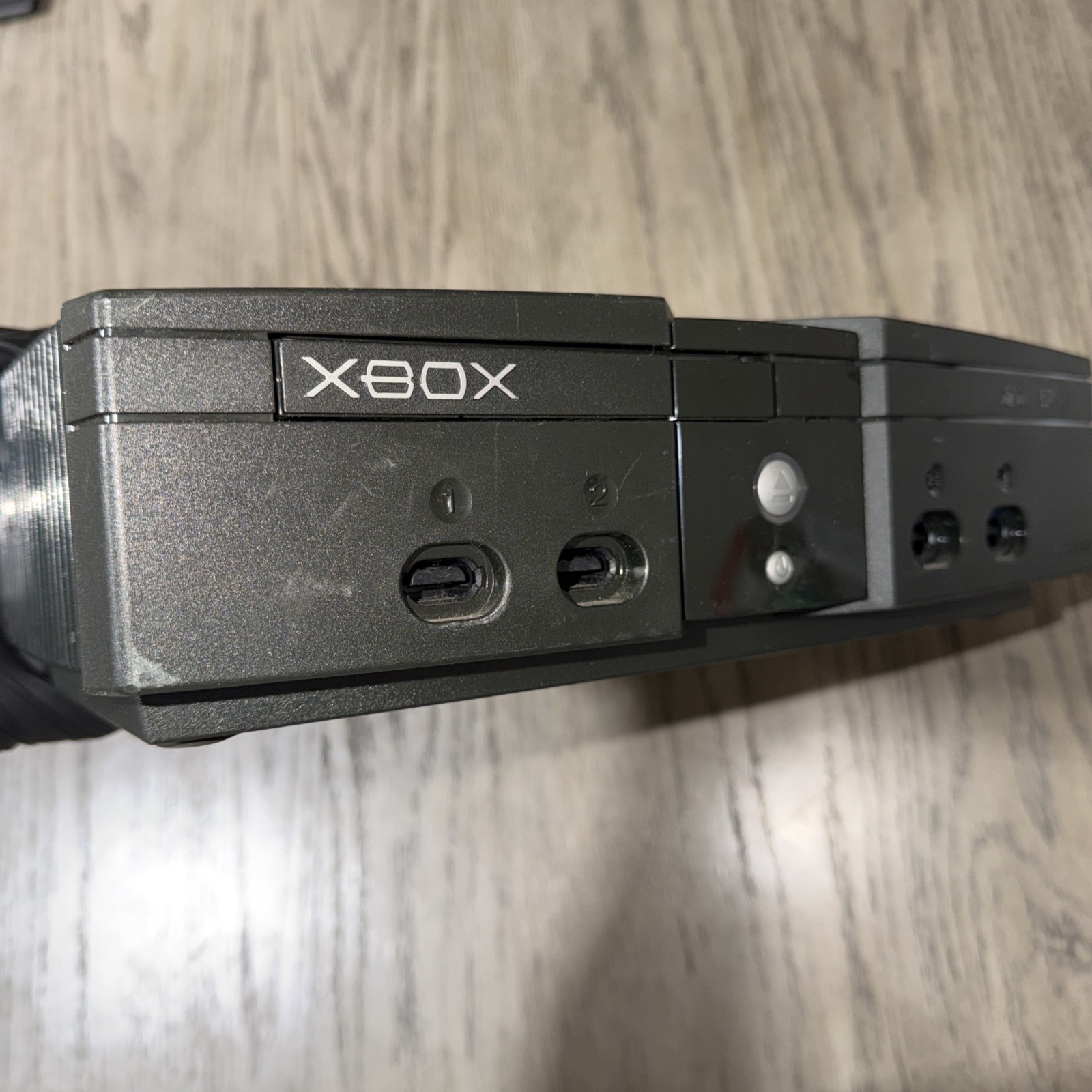Microsoft Xbox Original Console DVD Playback Black/Green Parts Or Repair Only