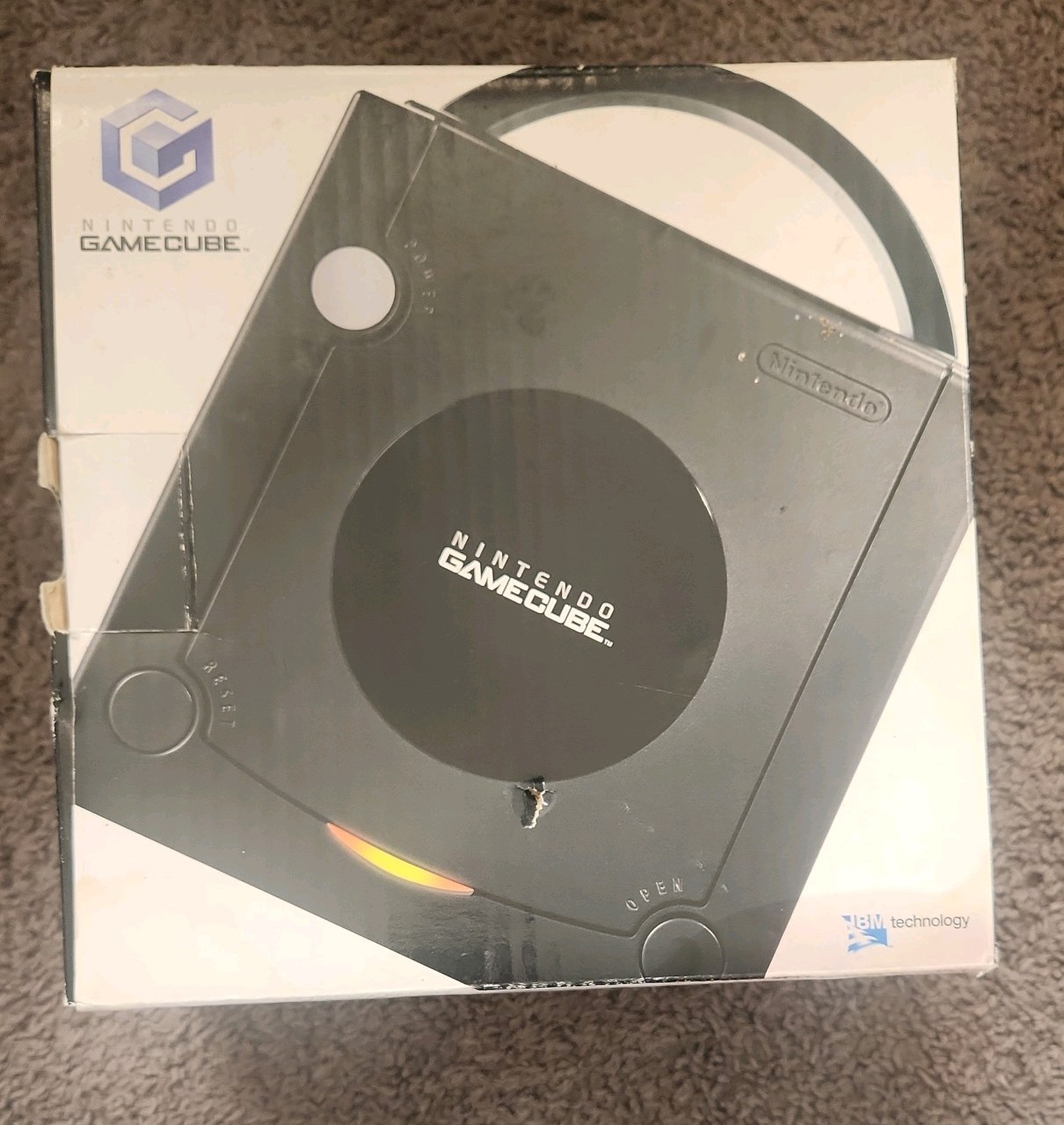 Nintendo GameCube Jet BLACK Console USA OEM W/ original Box DOL-001 USA – TESTED