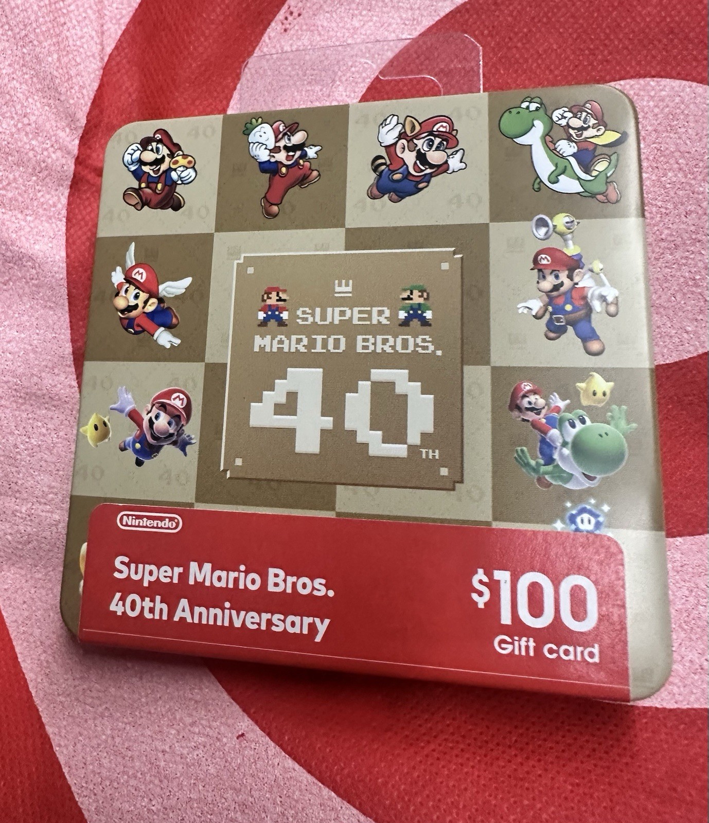 Super Mario Bros 40th Anniversary $100 eshop gift card Target Steelbook Nintendo