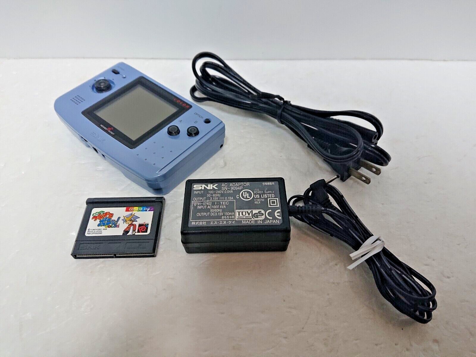 NeoGeo Pocket Color Console Blue TSUNAGETE PON AC adapter SNK Japan