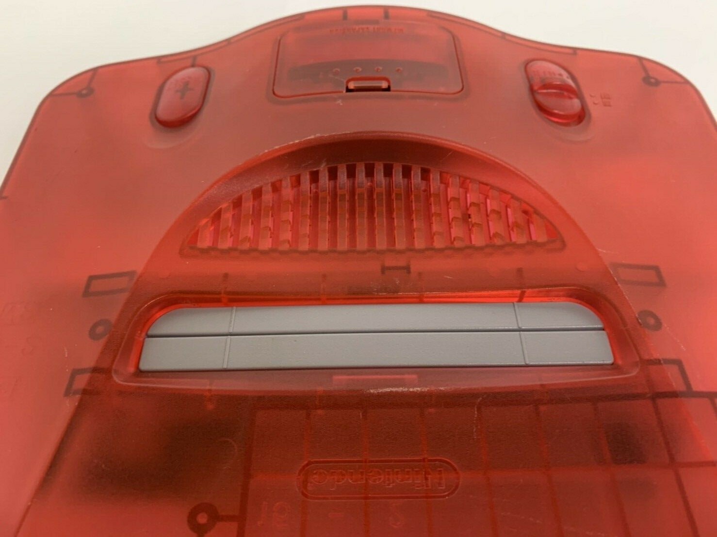 Nintendo 64 N64 Console Clear Red 2 Set Controller Region Free Tested / Working
