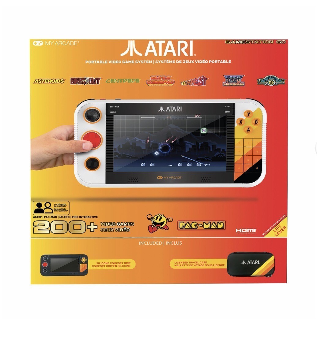 MY ARCADE ATARI Gamestation Go Portable Video Game System 200+ Games! – SEALED!