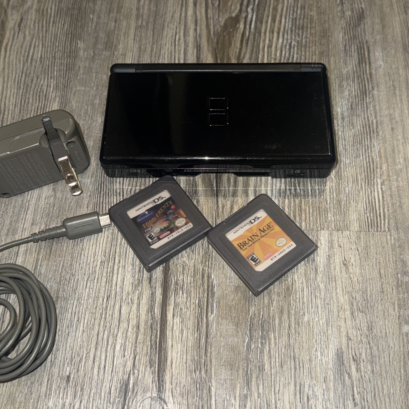 Nintendo DS Lite Black Handheld System + 2 Games