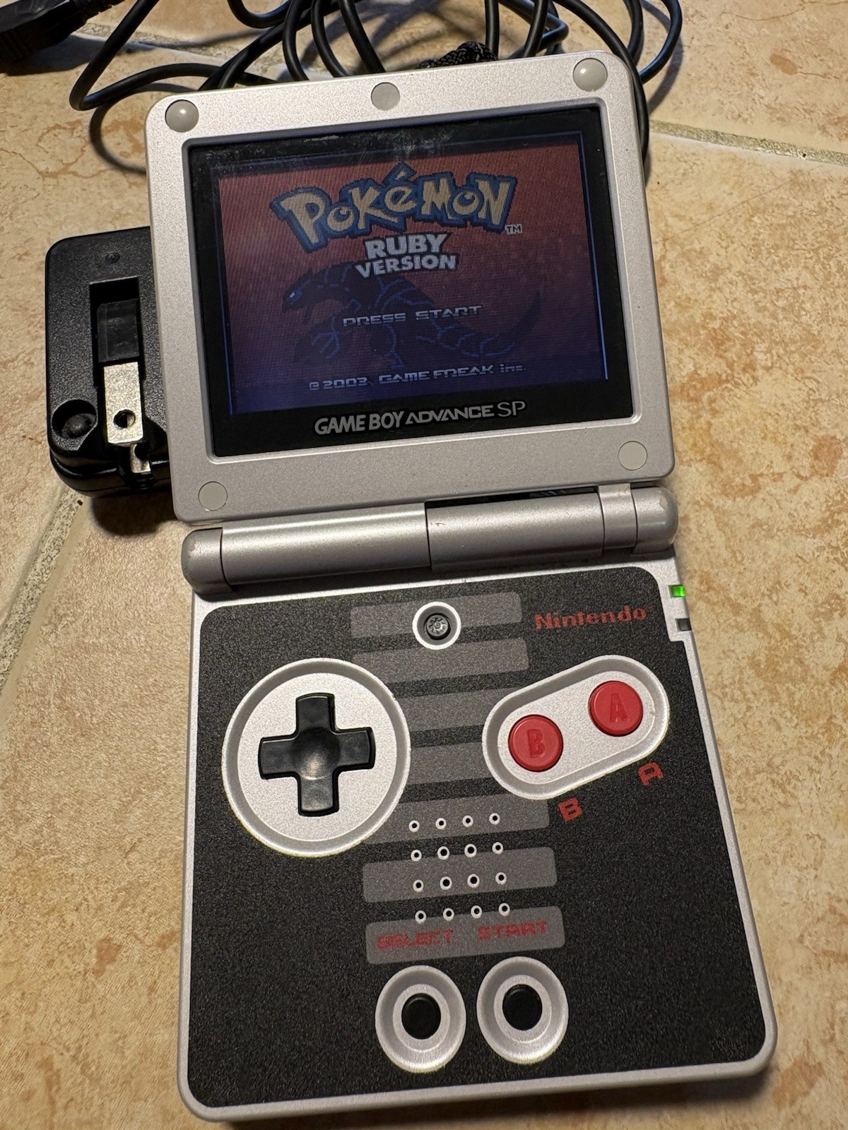 Nintendo Game Boy Advance SP with Pokémon Ruby Sapphire