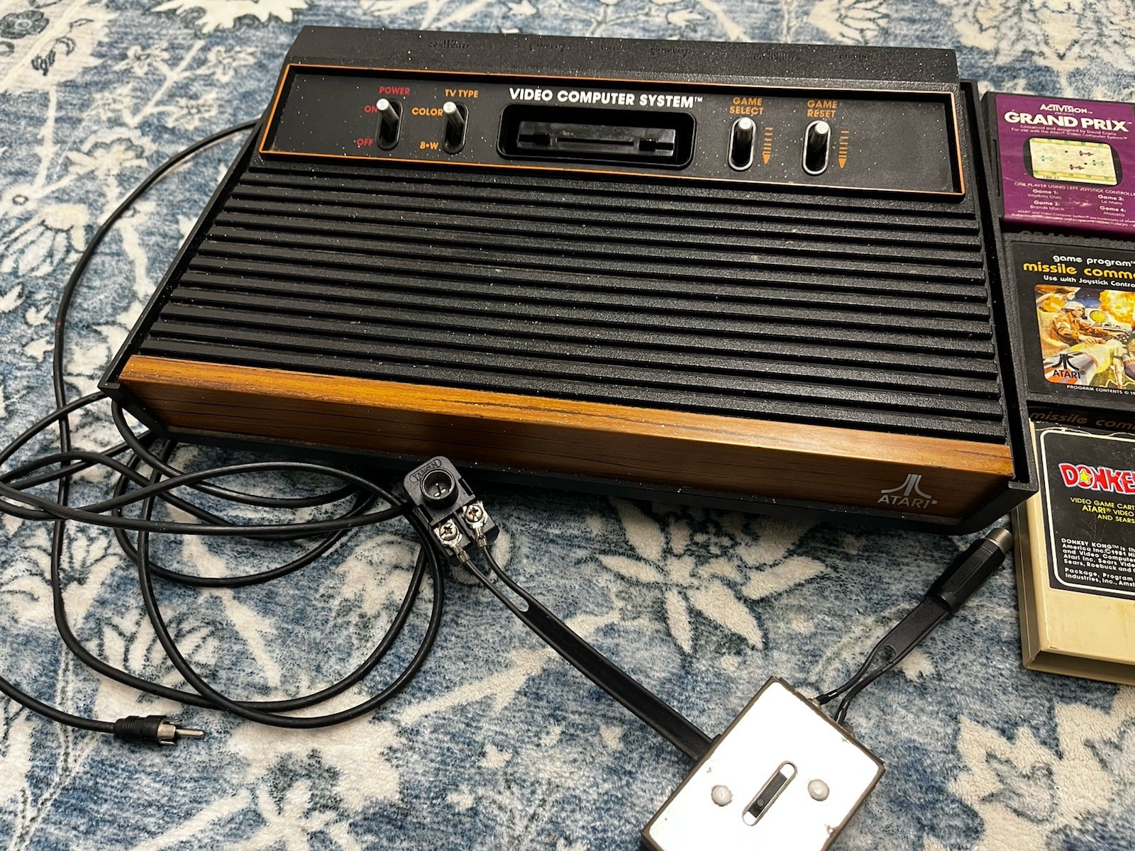 Vintage Atari CX- 2600 Video Game Console Lot With Games 12 games
