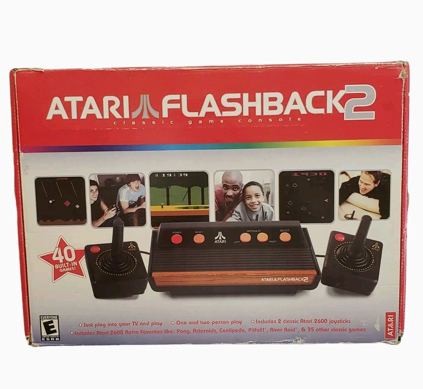 Vintage ATARI Flashback 2 Plug & Play TV Game Asteroids Pong Gaming Console