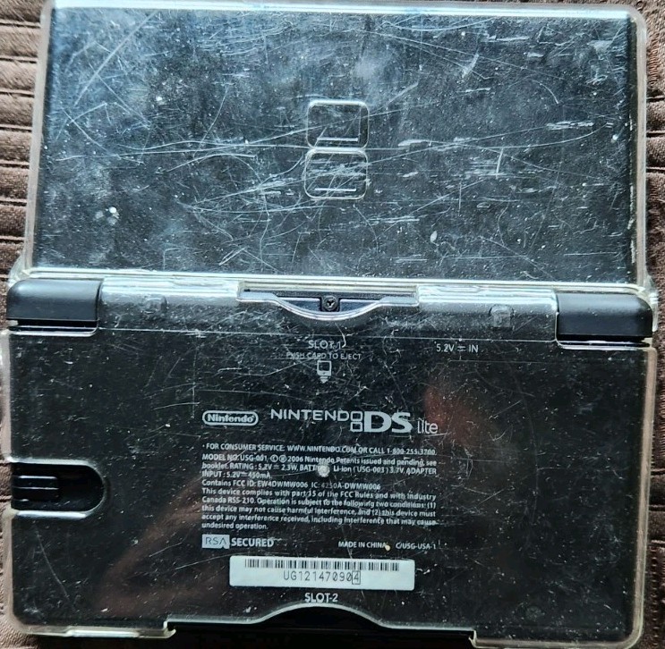 Nintendo DS Lite Handheld System Onyx Black CIB W/ Protective Case