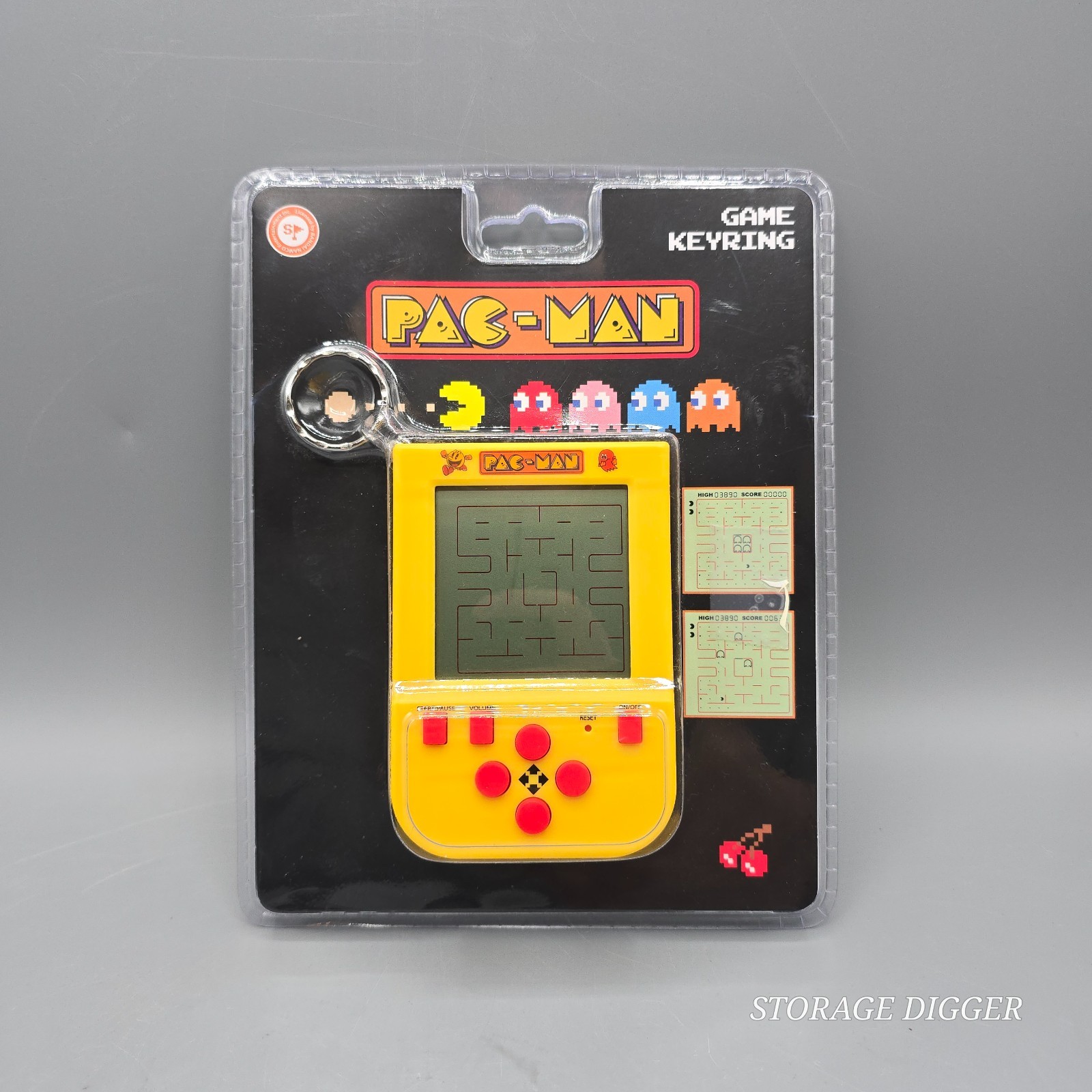 NEW 2024 Fizz Creations Pac-Man Game Keyring Handheld Console, Original Sounds